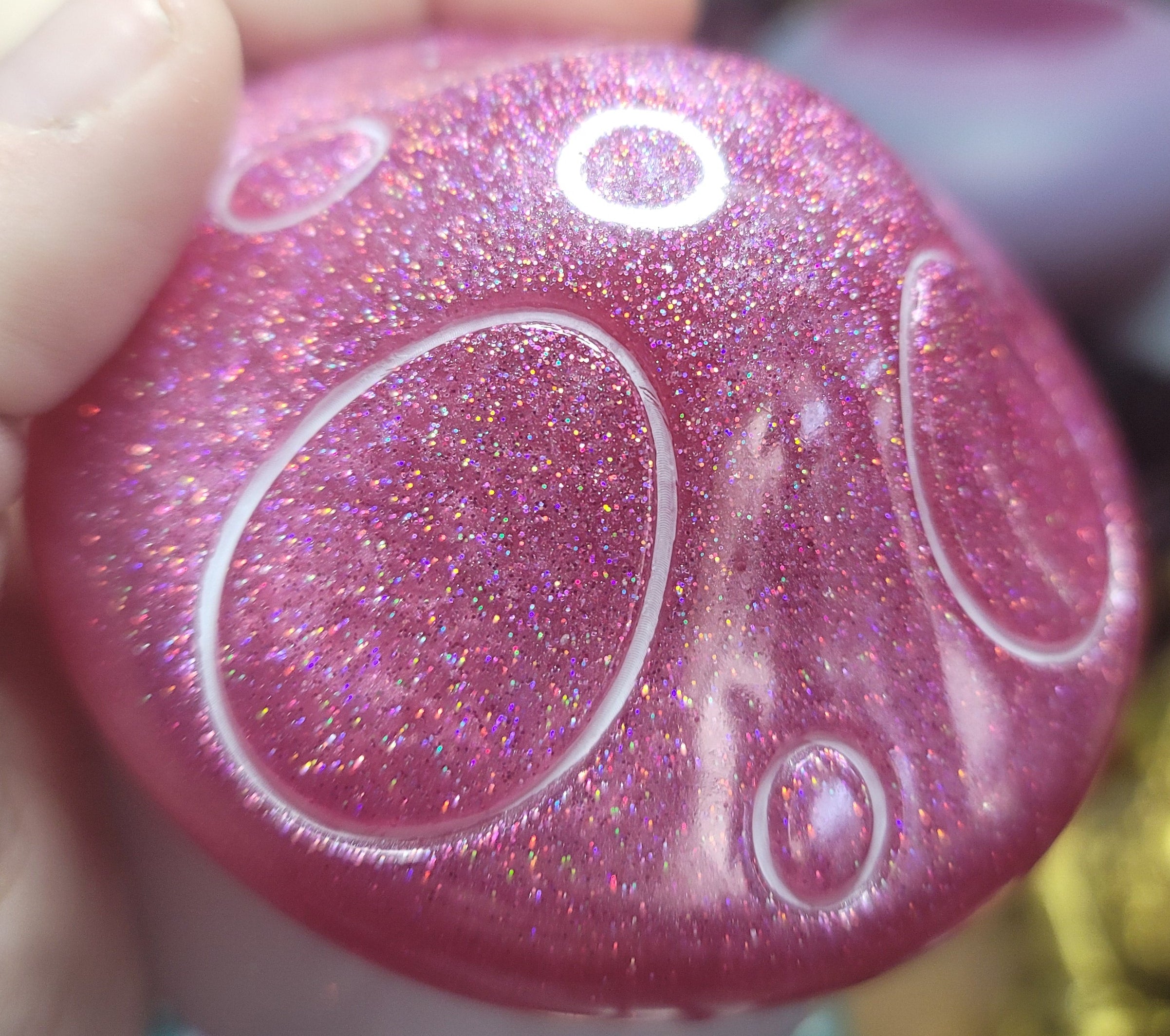 Rhinestone Mushroom Jar | Handmade Luxury Resin Decor