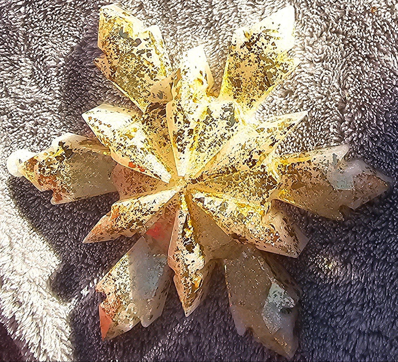 Handmade Resin Snowflake Ornament: Metallic Collection
