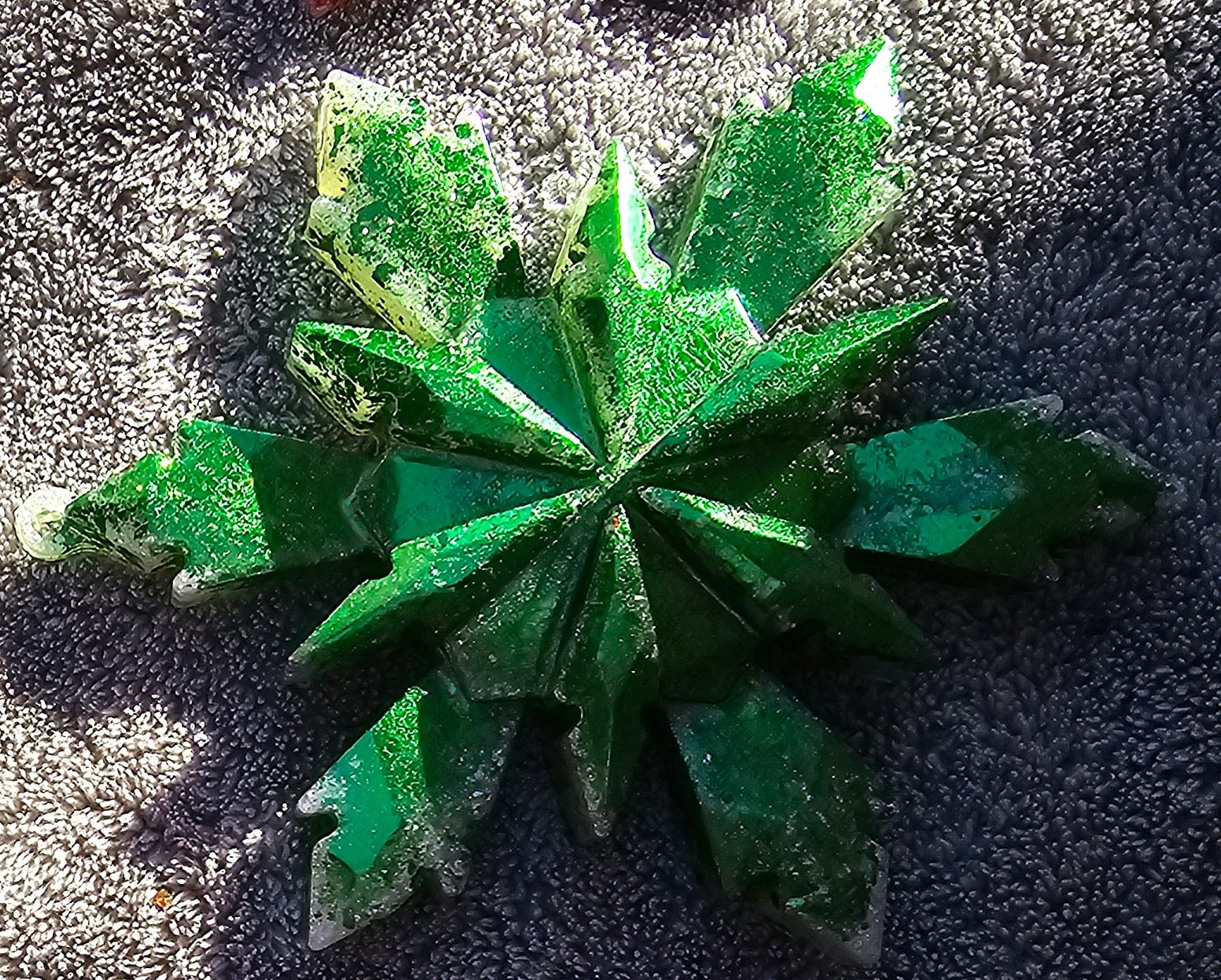 Handmade Resin Snowflake Ornament: Metallic Collection