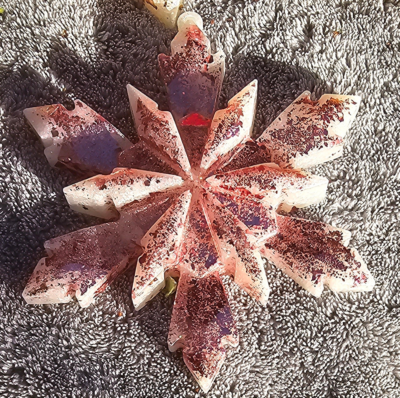Handmade Resin Snowflake Ornament: Metallic Collection