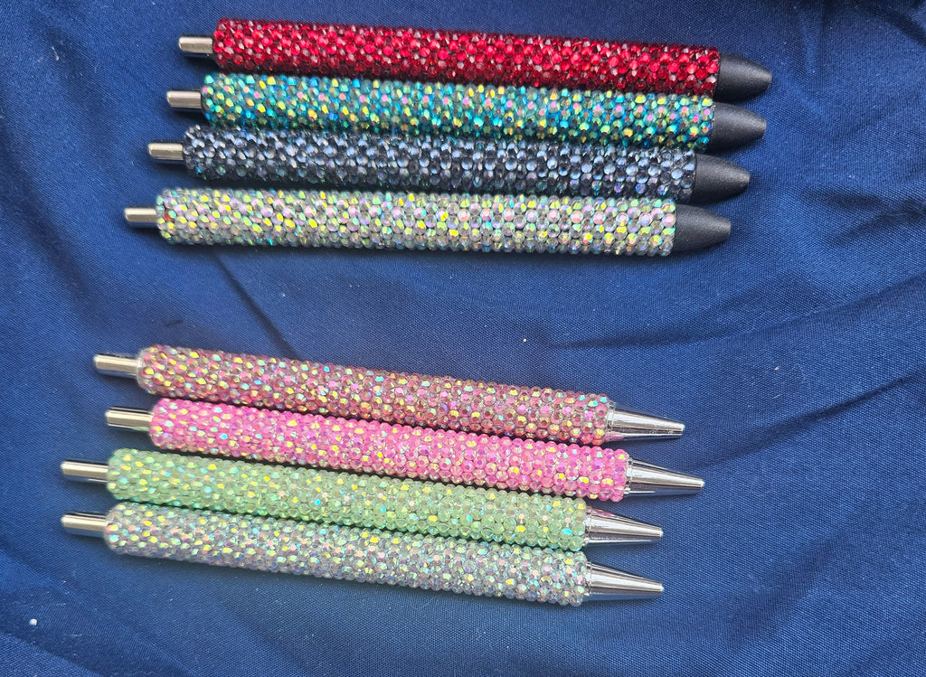 Hand-Rhinestoned Gel Pen | Refillable Crystal Rhinestone Pen