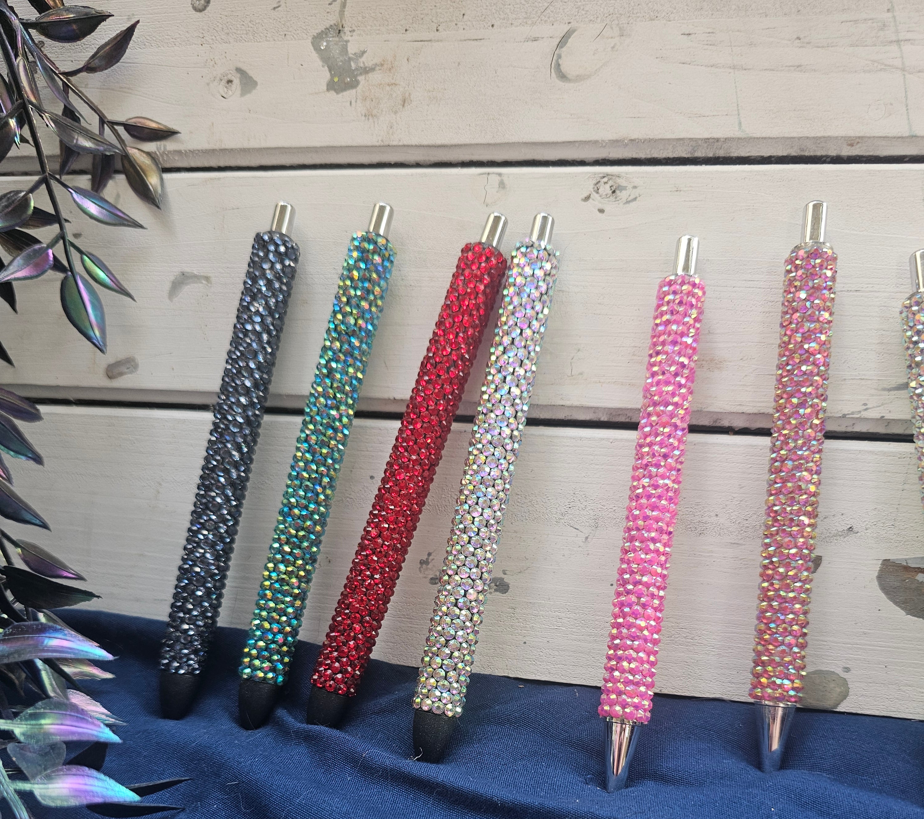 Hand-Rhinestoned Gel Pen | Refillable Crystal Rhinestone Pen