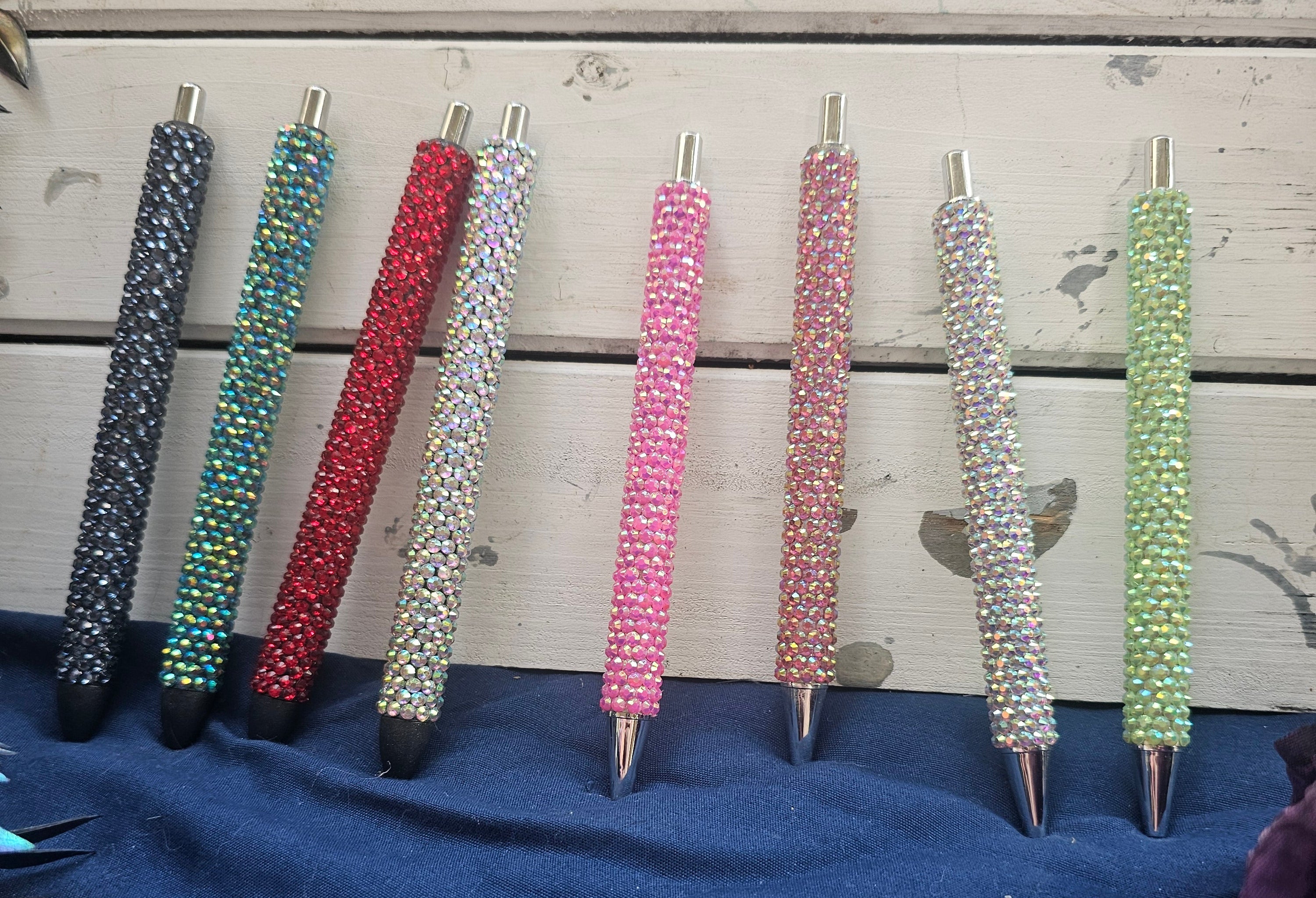 Hand-Rhinestoned Gel Pen | Refillable Crystal Rhinestone Pen