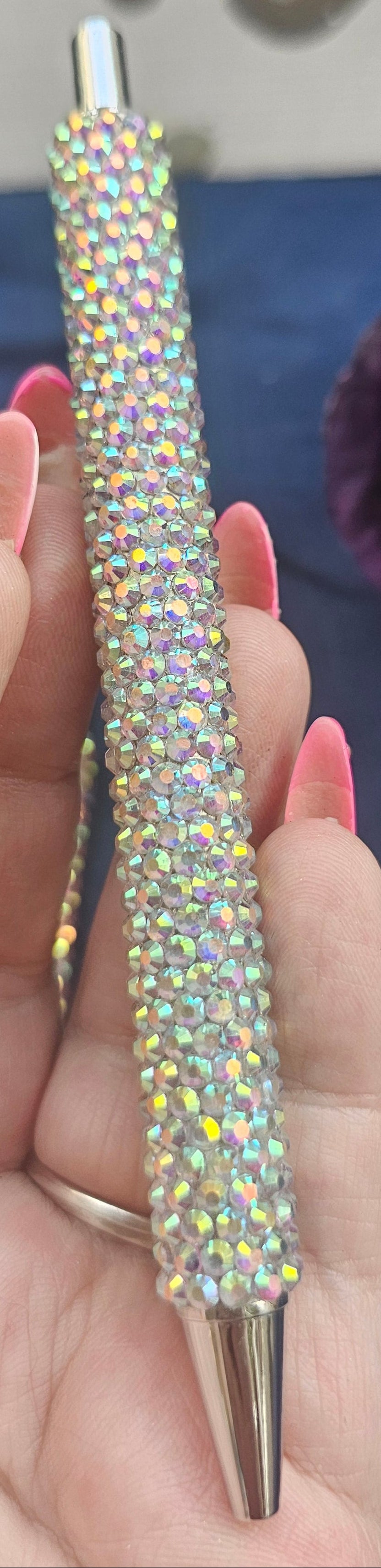 Hand-Rhinestoned Gel Pen | Refillable Crystal Rhinestone Pen