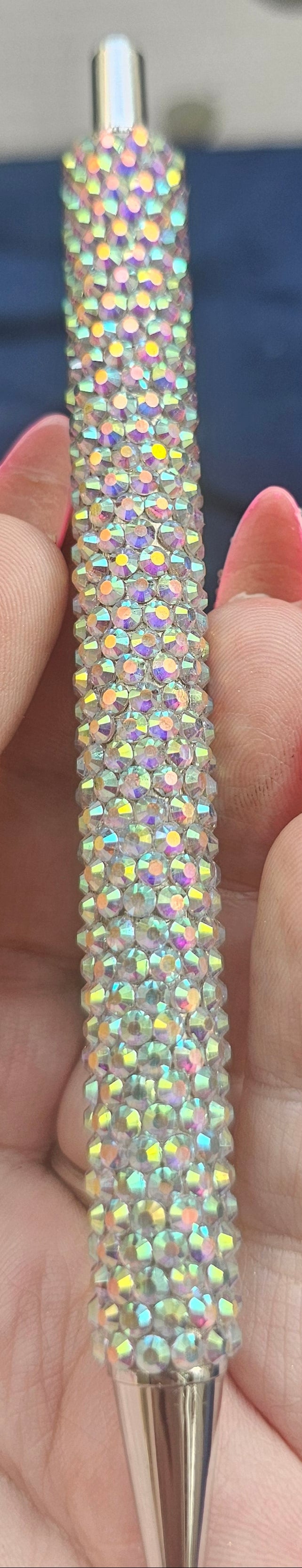 Hand-Rhinestoned Gel Pen | Refillable Crystal Rhinestone Pen