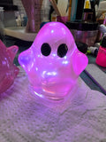 Hot Pink Light-Up Ghost | Handmade Resin Ghost Night Light
