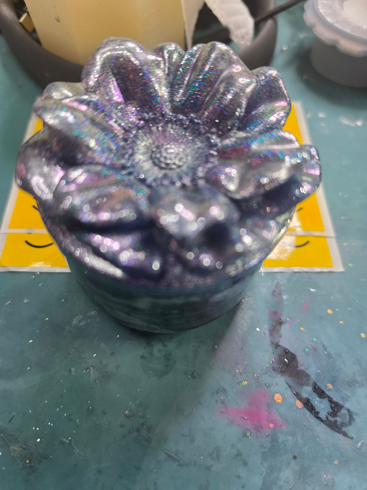 Legacy Jar showing its dark chrome-like finish indoors