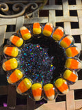 Halloween Candy Corn Resin Trinket Dish