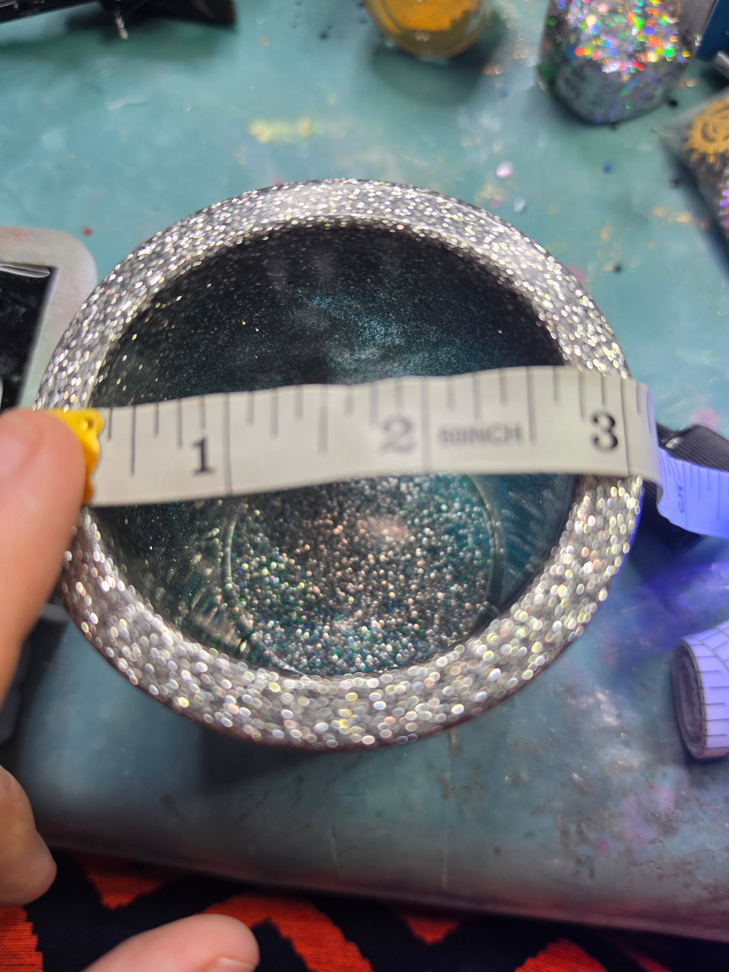 Northern Lights Cup | Teal & Silver Sparkle