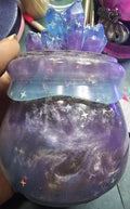 Aura Crystal Cauldron Resin Jar | Handmade Witchy Decor & Stash Box