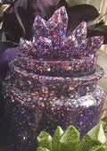 Amethyst Crystal Apothecary Jar | Handmade Resin Crystal Jar