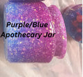 Purple/Blue Glow Crystal Apothecary Jar | UV Glow Handmade Resin