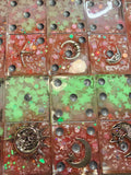 Pink Celestial Domino Set | Handmade Resin Dominoes