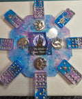 Celestial Mexican Train Domino Set | Handmade Resin Dominoes
