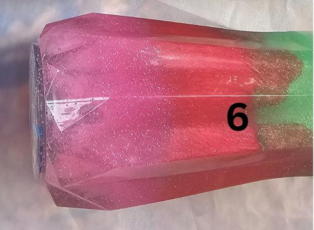 Junk Vase No. 6 | Hot Pink & Green Glitter Resin Vase