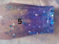 Junk Vase No. 5 | Gold Glitter & Blue Sequin Resin Vase