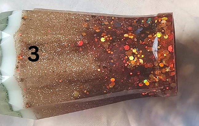 Junk Vase No. 3 | Gold & Bronze Chunky Glitter Resin Vase