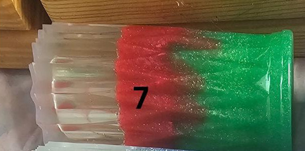 Junk Vase No. 7 | Red, Green & Clear Glitter Resin Vase