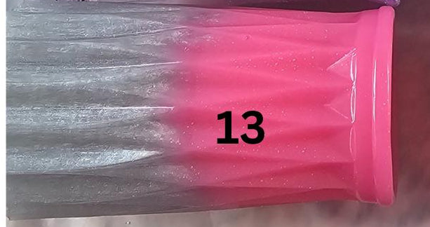 Junk Vase No. 13 | Hot Pink & Silver Ombre Resin Vase