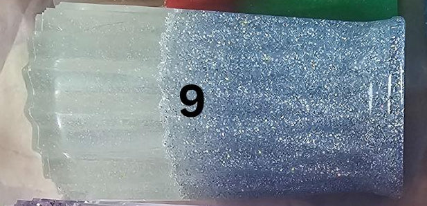 Junk Vase No. 9 | Silver Glitter & White Ombre Resin Vase