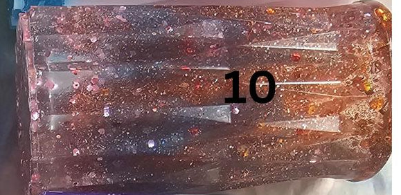Junk Vase No. 10 | Copper & Rose Gold Glitter Resin Vase