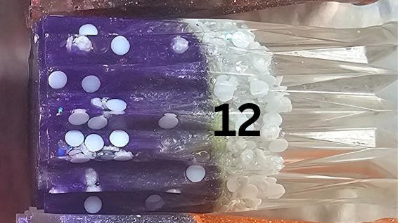 Junk Vase No. 12 | Purple & White Dot Resin Vase