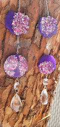 Purple Geode Prism Suncatcher | Handmade Resin Crystal Rainbow Maker