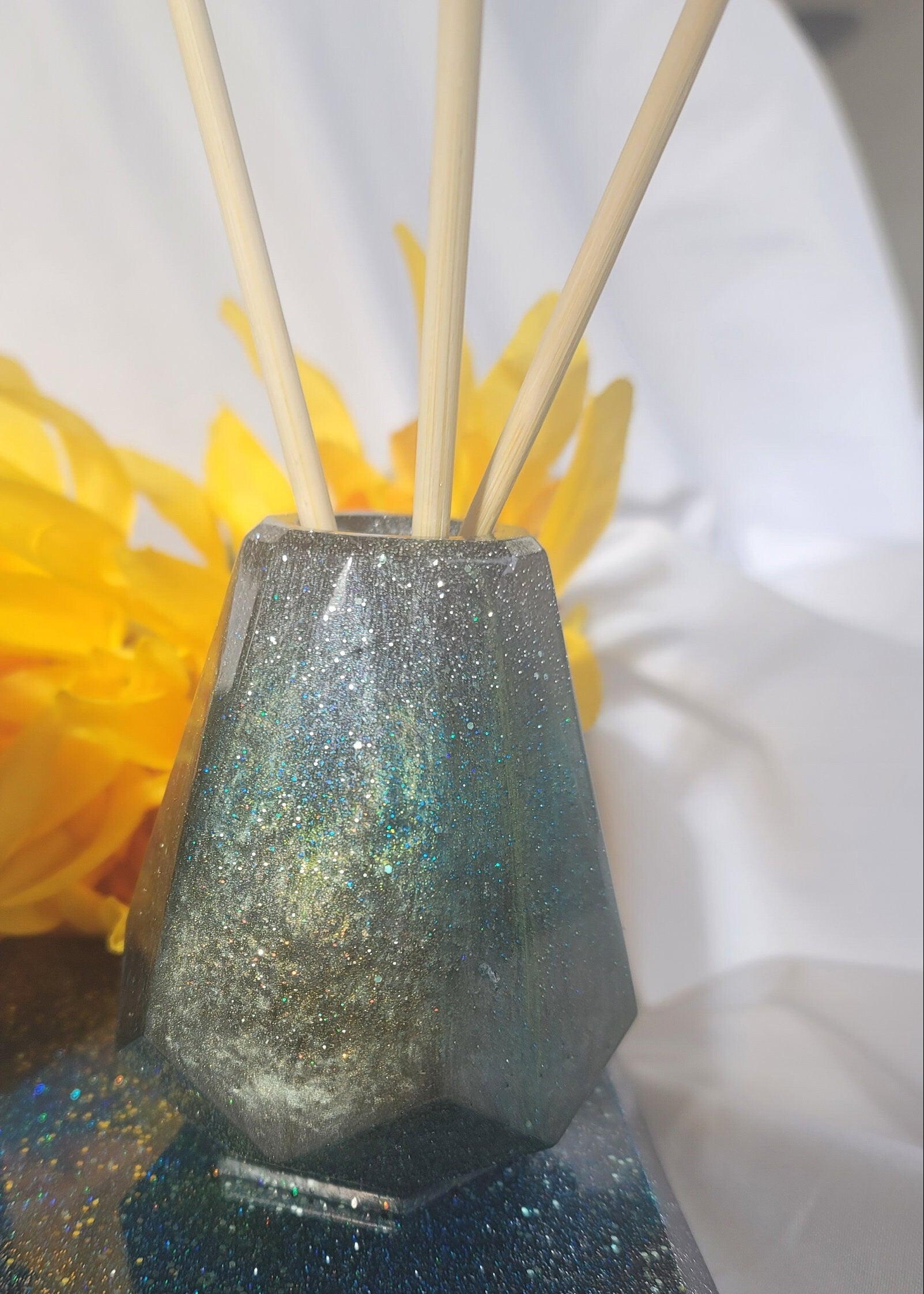 Junk Diffuser No. 2 — Midnight Ember | One-of-a-Kind Handmade Resin Reed Diffuser