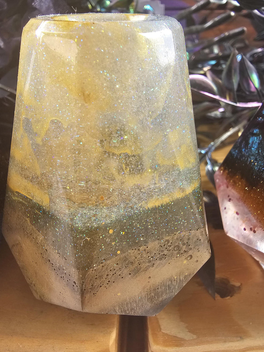 Junk Diffuser No. 3 — Champagne & Sage | One-of-a-Kind Handmade Resin Reed Diffuser