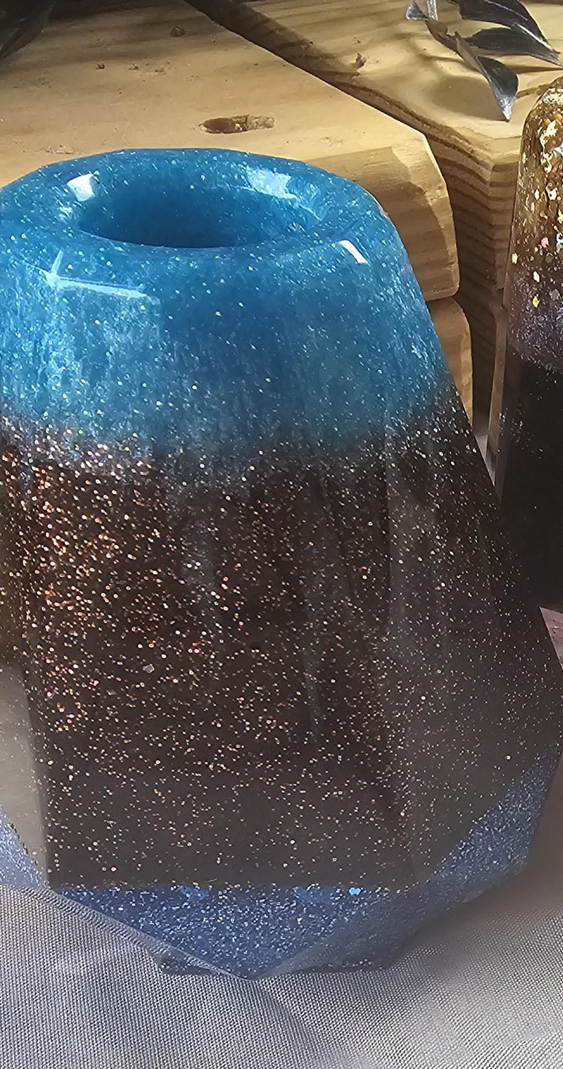 Junk Diffuser No. 2 — Midnight Ember | One-of-a-Kind Handmade Resin Reed Diffuser