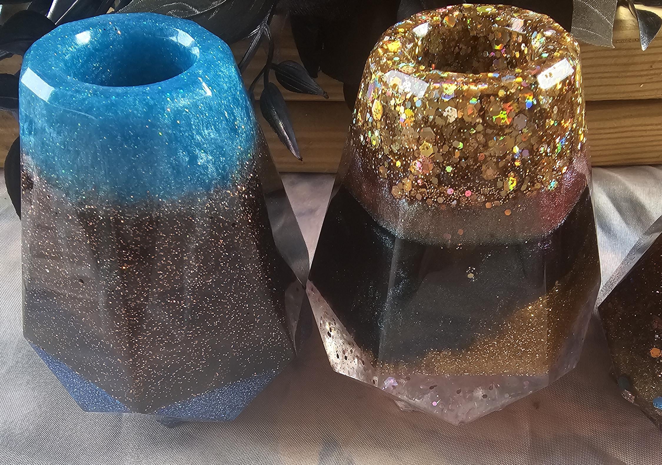 Junk Diffuser No. 4 — Rose Gold Galaxy | One-of-a-Kind Handmade Resin Reed Diffuser
