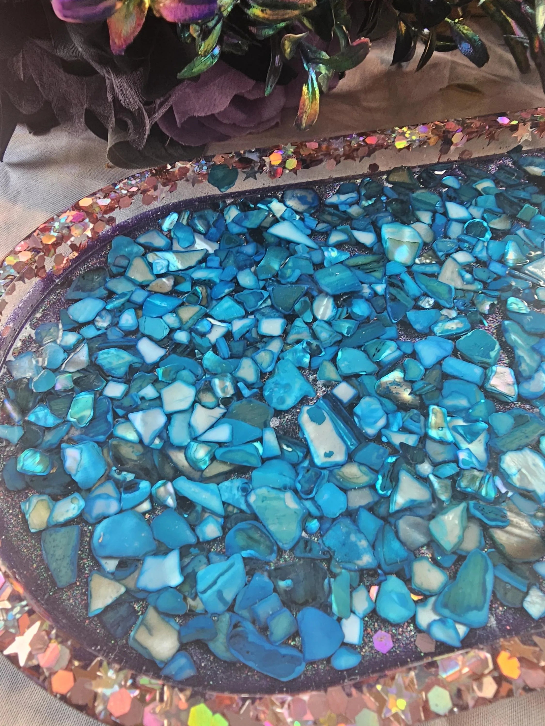 Sun & Moon Celestial XL Oval Tray | Handmade Resin Trinket Tray