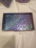 Cobblestone Rectangle Tray | Handmade Iridescent Resin Tray