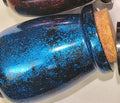 Handmade Resin Apothecary Jar with Cork Lid | Blue - Fractured Foil Collection