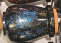 Handmade Resin Apothecary Jar with Cork Lid | Blue/Silver - Fractured Foil Collection