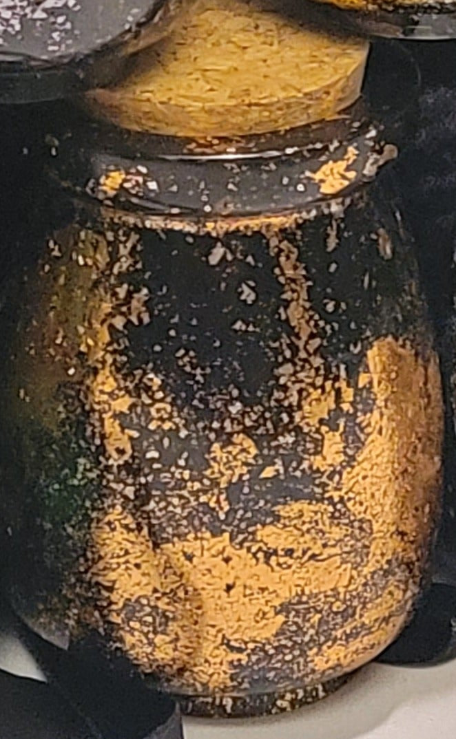 Handmade Resin Apothecary Jar with Cork Lid | Copper - Fractured Foil Collection
