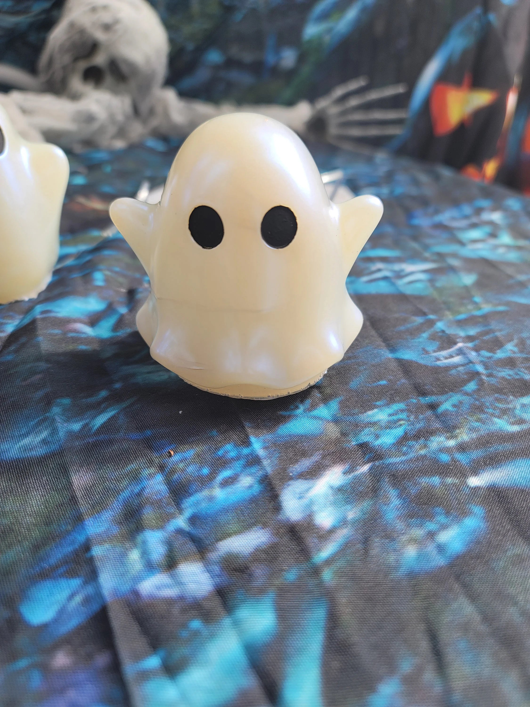 White Light-Up Ghost | Handmade Resin Ghost Night Light