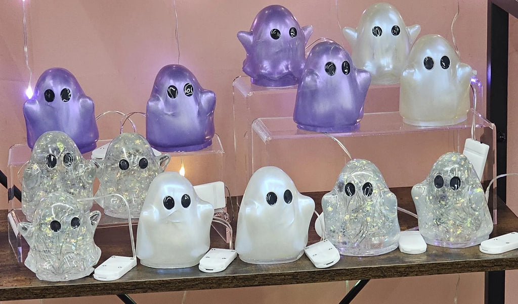 Purple Light-Up Ghost | Handmade Resin Ghost Night Light