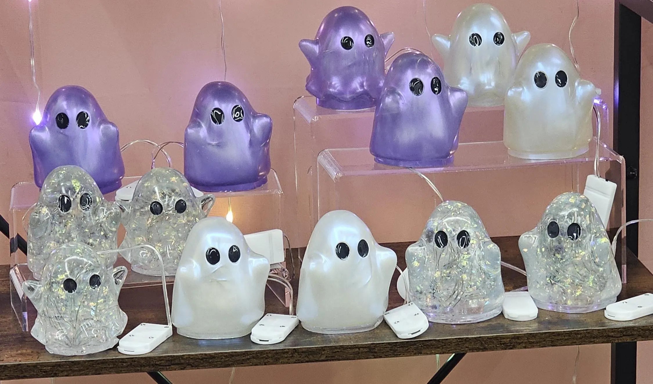 Purple Light-Up Ghost | Handmade Resin Ghost Night Light
