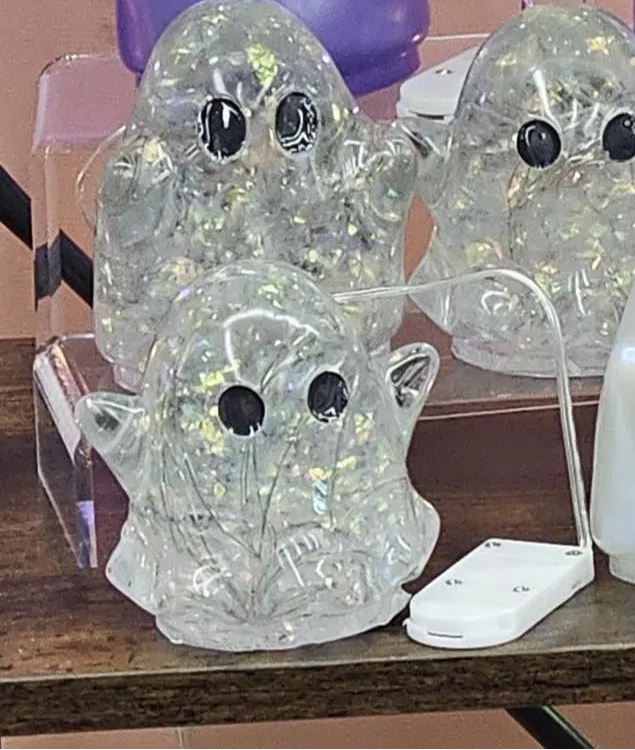 Multicolor Light-Up Ghost | Handmade Resin Ghost Night Light