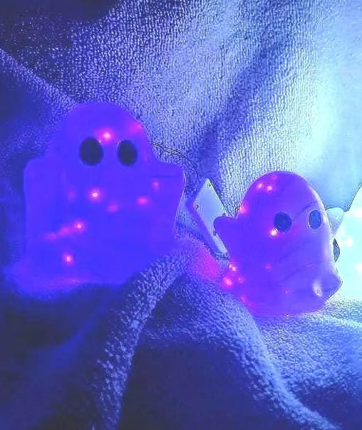 Purple Light-Up Ghost | Handmade Resin Ghost Night Light