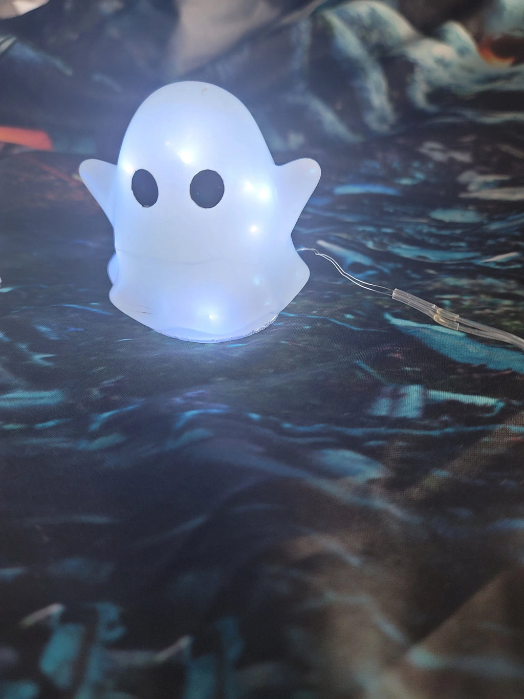 White Light-Up Ghost | Handmade Resin Ghost Night Light