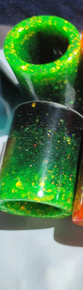 Neon Green/Black Mini Resin Pot | Succulent Planter & Altar Offering Vessel