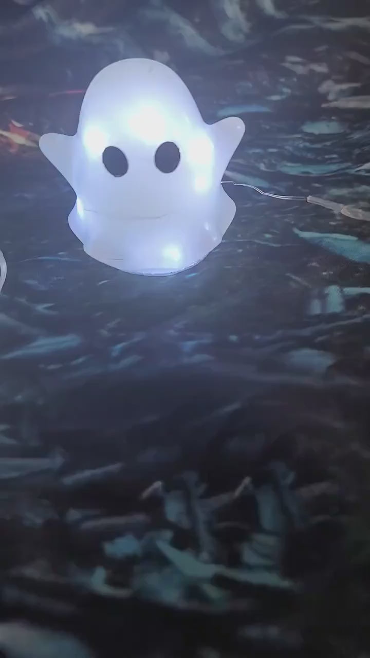 White Light-Up Ghost | Handmade Resin Ghost Night Light
