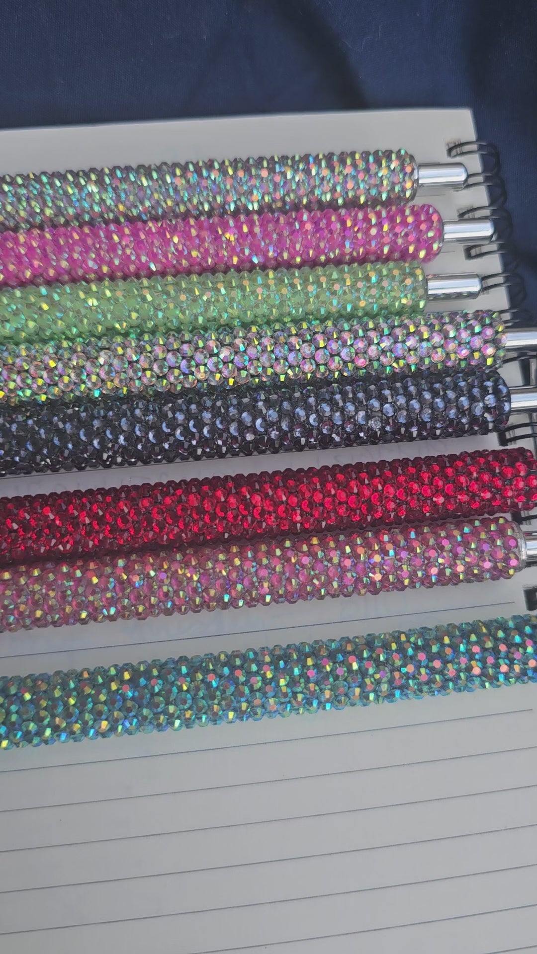 Hand-Rhinestoned Gel Pen | Refillable Crystal Rhinestone Pen