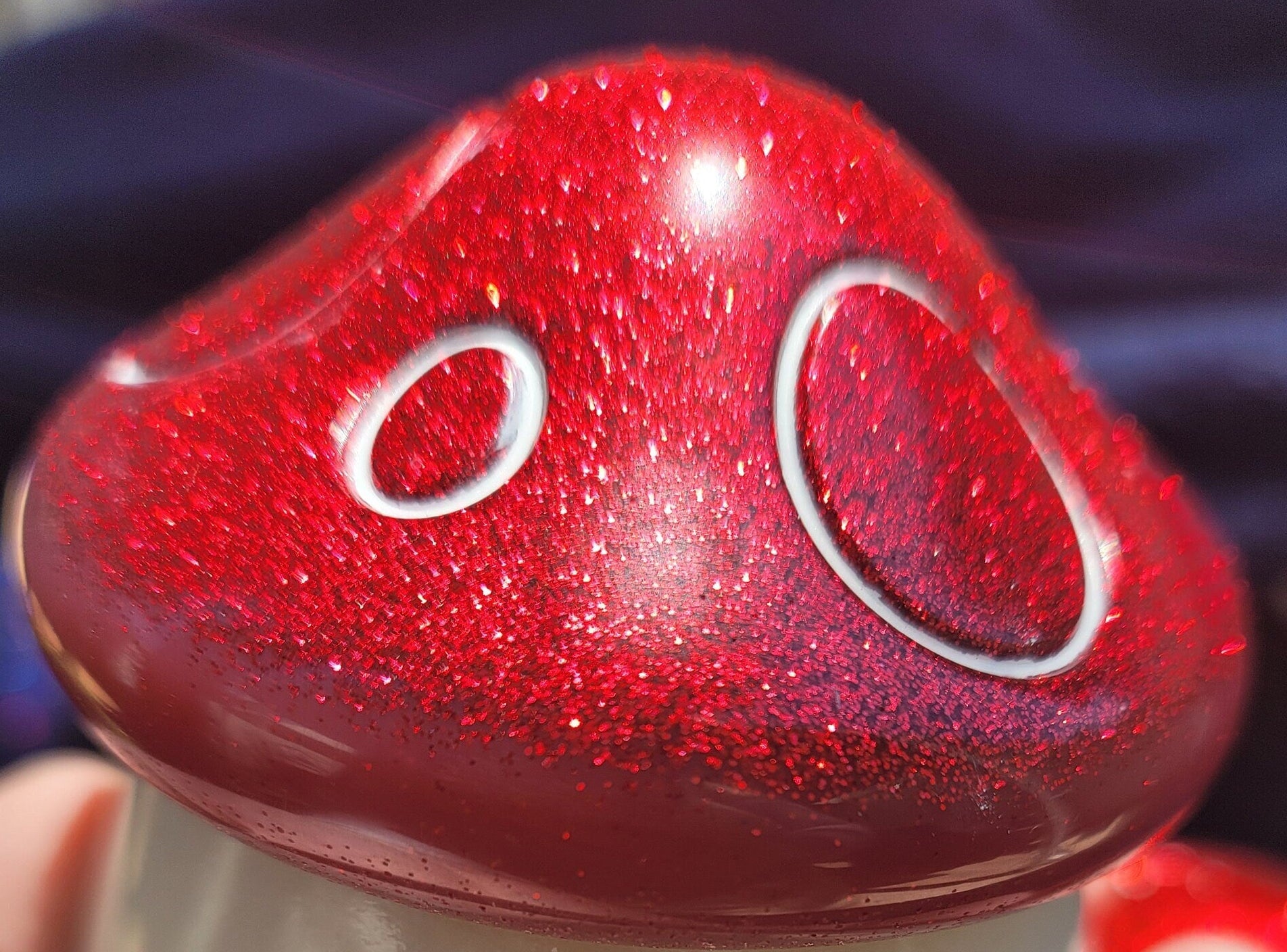 Rhinestone Mushroom Jar | Handmade Luxury Resin Decor