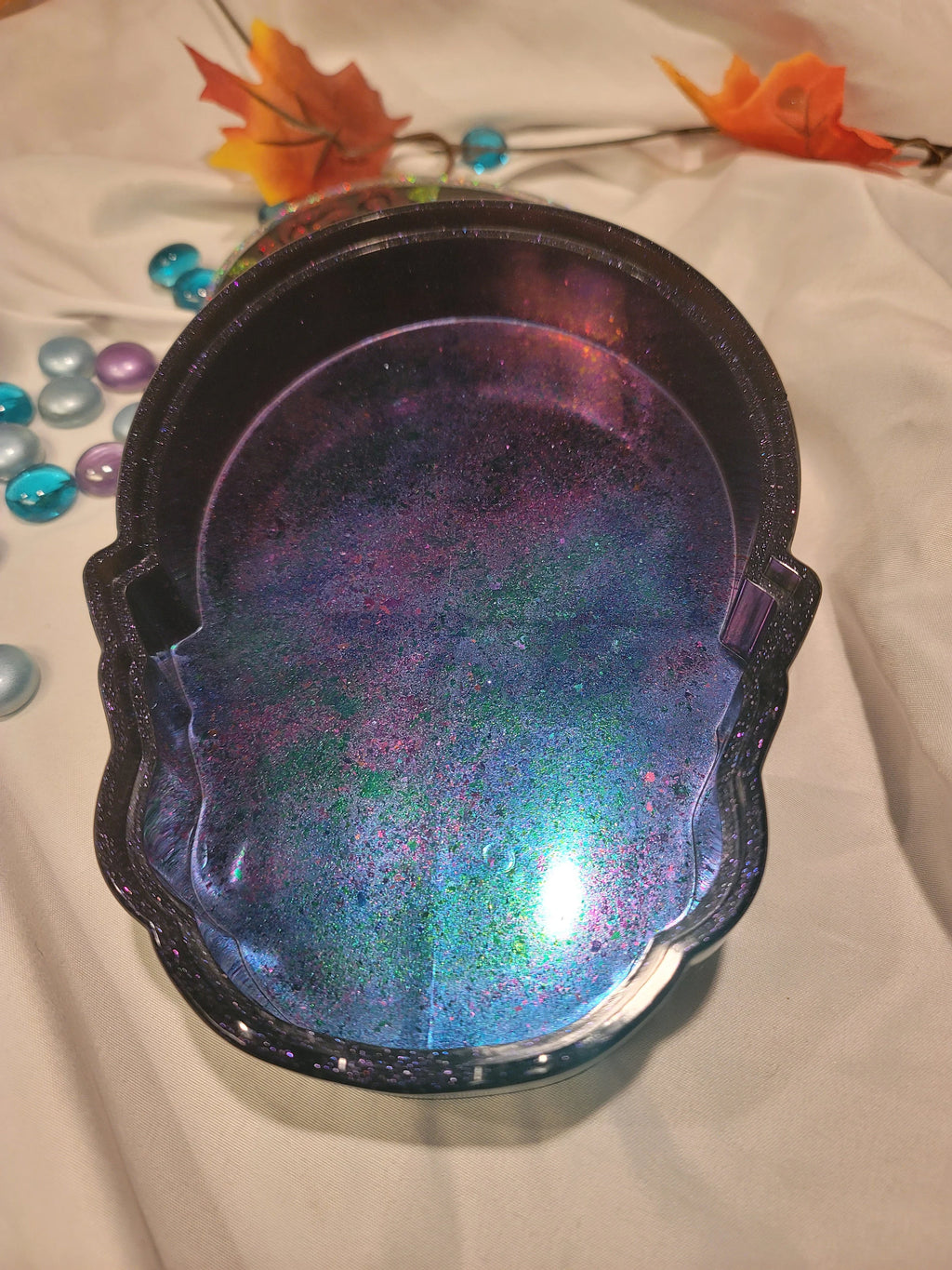 Sugar Skull Trinket Box | Handmade Resin Day of the Dead Decor