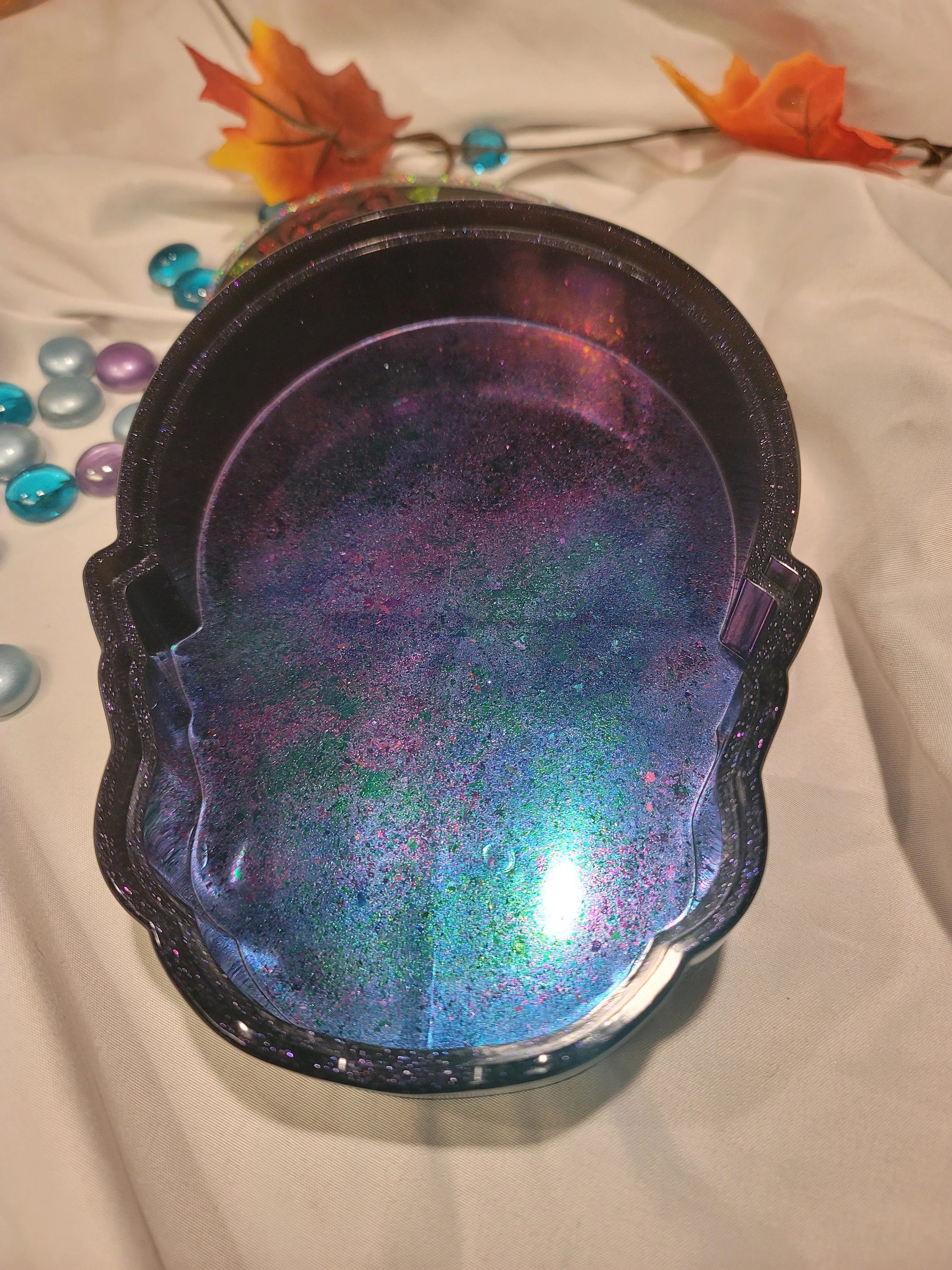 Sugar Skull Trinket Box | Handmade Resin Day of the Dead Decor