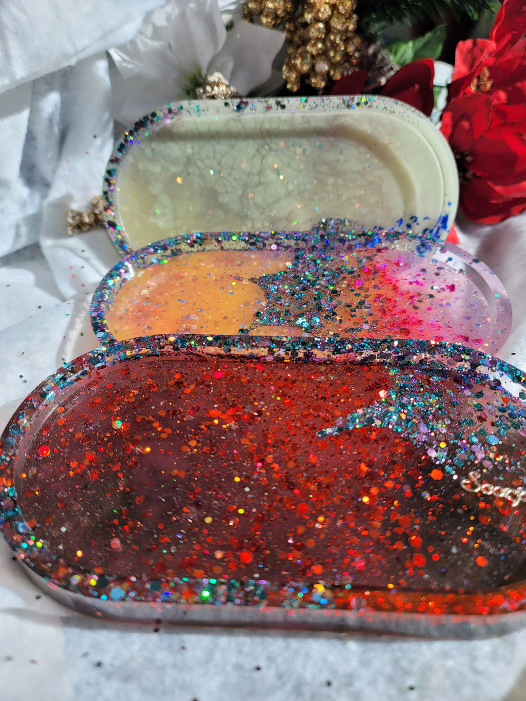 Zodiac Resin Tray | Custom Handmade Glitter Catch-All Tray